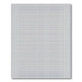 Bordered Grey Grid Geometric Rug