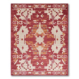 Red Red Southwestern Geometric Area Rug