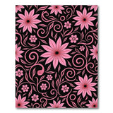 Pink Floral Vintage Vibrant Pink Floral Swirl Area Rug