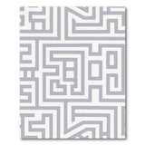 Grey Geometric Labyrinth Area Rug