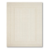 Beige Layered Geometric Area Rug