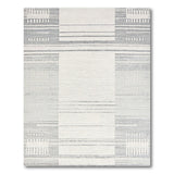 ODIKA Modern Geometric Washable Area Rug - Low Pile Non-Slip Grey/Ivory