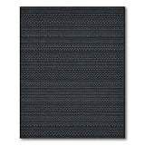 Black and White Black White Dotted Geometric Area Rug