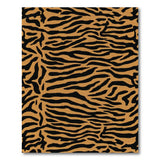 Boho Chic Bold Orange Tiger Stripe Area Rug