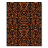 Intricate Orange Persian Floral Area Rug