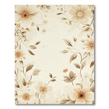 Beige and Neutral Floral Vintage Beige Floral Vintage Area Rug