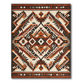 Terracotta Black Ivory Southwestern Geometric Rug