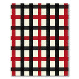 Rustic Farmhouse Rustic Red Black Plaid Area Rug