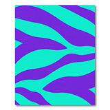 Vivid Purple Teal Zebra Wave Area Rug