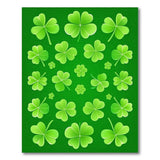 Green Lucky Four-Leaf Clover Green Area Rug