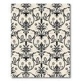 Elegant Black Floral Damask Area Rug