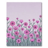 Pink Daisy Meadow Floral Area Rug