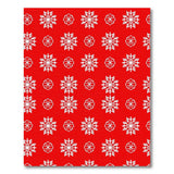Geometric Modern Snowflake Festive Red Snowflake Area Rug