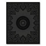 Ornate Black Mandala Area Rug