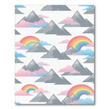 Rainbow Mountain Peaks Kids Area Rug
