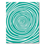 Hypnotic Teal Spiral Area Rug