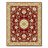 Elegant Red Persian Floral Area Rug with Gold Accents