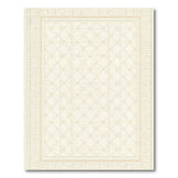 Ivory Lattice Geometric Area Rug