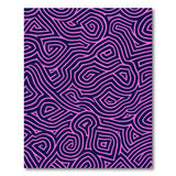 Navy Hot Pink Geometric Maze Area Rug