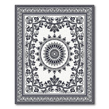 Black and White Medallion Elegant Black White Persian Medallion Rug