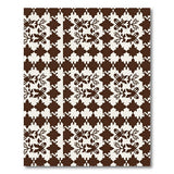 Brown Floral Silhouette Area Rug