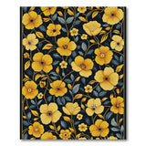 Vintage Yellow Blossom Floral Area Rug