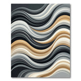 Sweeping Waves Abstract Grey Area Rug