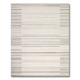 Modern Grey Striped Grid Area Rug