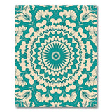 Teal Mandala Floral Blue and Teal Area Rug