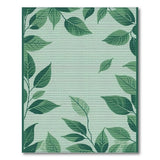 Green Lush Green Leaves Area Rug