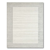 Grey Modern Grey Geometric Border Area Rug