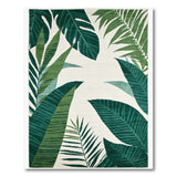 Lush Green Monstera Leaf Area Rug