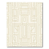 Gold Interlocking Geometric Area Rug