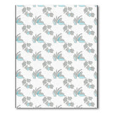 Blue Teal Abstract Floral Area Rug