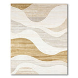 Beige and Neutral Abstract Wavy Beige Neutral Area Rug