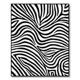 Abstract Area Black White Abstract Wave Area Rug