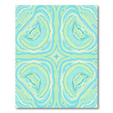 Teal Blue Marble Swirl Area Rug