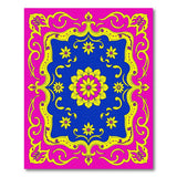Multi-color and Patterns Vibrant Pink Blue Mandala Persian Area Rug