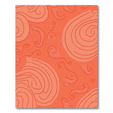 Orange Swirl Abstract Area Rug