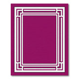 Purple Geometric Frame Area Rug