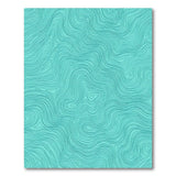 Teal Contour Wave Abstract Area Rug