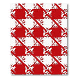 Bold Red Geometric Silhouette Area Rug
