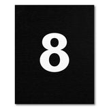 Bold Black White Number 8 Area Rug