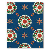 Navy Berry Wreath Harvest Area Rug