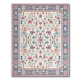 Multi-color and Patterns Pink Floral Medallion Persian Area Rug