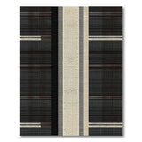 Distressed Brown Tan Vertical Stripe Rug