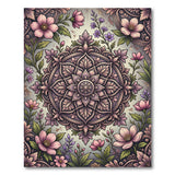Vintage Purple Mandala Floral Area Rug