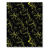 Bold Yellow Lightning Abstract Black Area Rug