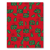 Holly Berry Festive Red Pattern Area Rug