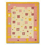 Adorable Pastel Bear Cartoon Area Rug
